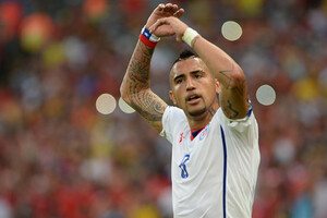 Arturo Vidal z Chile gotowy do rewanżu z Argentyną  Fot. Grzegorz Wajda